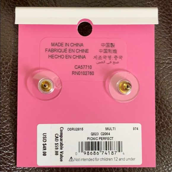 Kate spade bee earrings. 🐝 - Picture 3 of 5